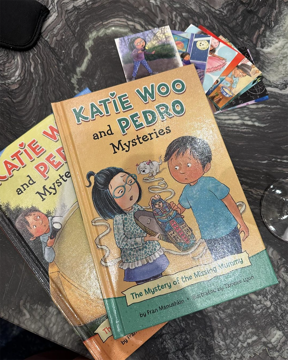 As a thank you to the Conrad London St. James I was happy to donate a couple of the latest Katie Woo books to add to their new children’s library. Great way to end my trip! Fran Manushkin Capstone